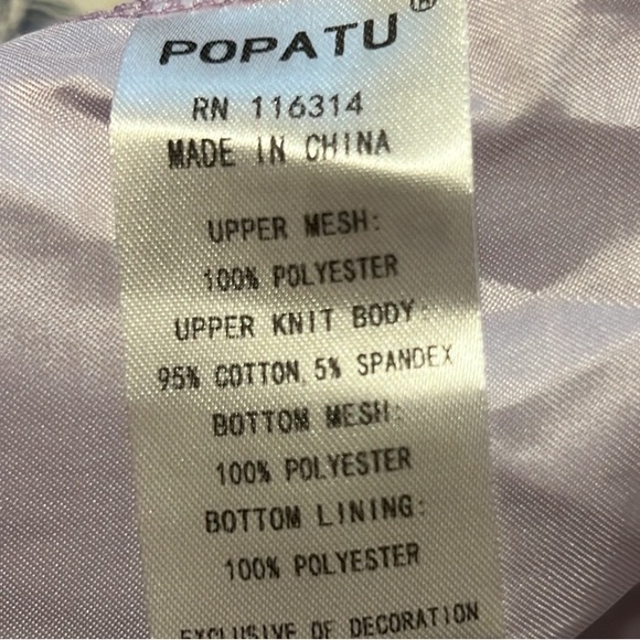 Popatu Girls Floral Sleeveless Fit and Flare Dress in Purple. - Picture 12 of 14